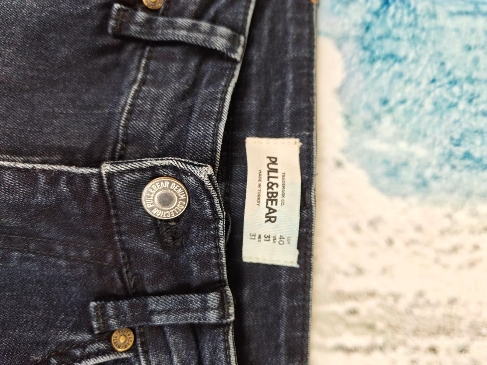 Pull&Bear Calças Skinny Ripped para Homem com Bainha Bruta e Estilo Y2K Streetwear Azul Escuro Tamanho 40 – photo 10